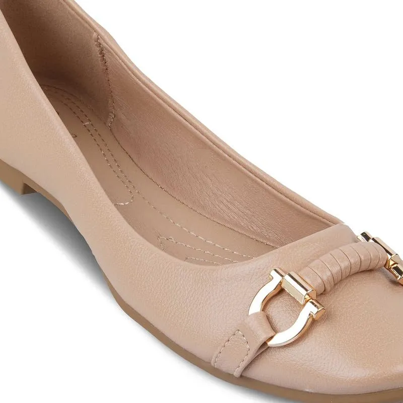 tresmode 239-NANTE Beige Women Flat Ballerina EU/40 UK/7