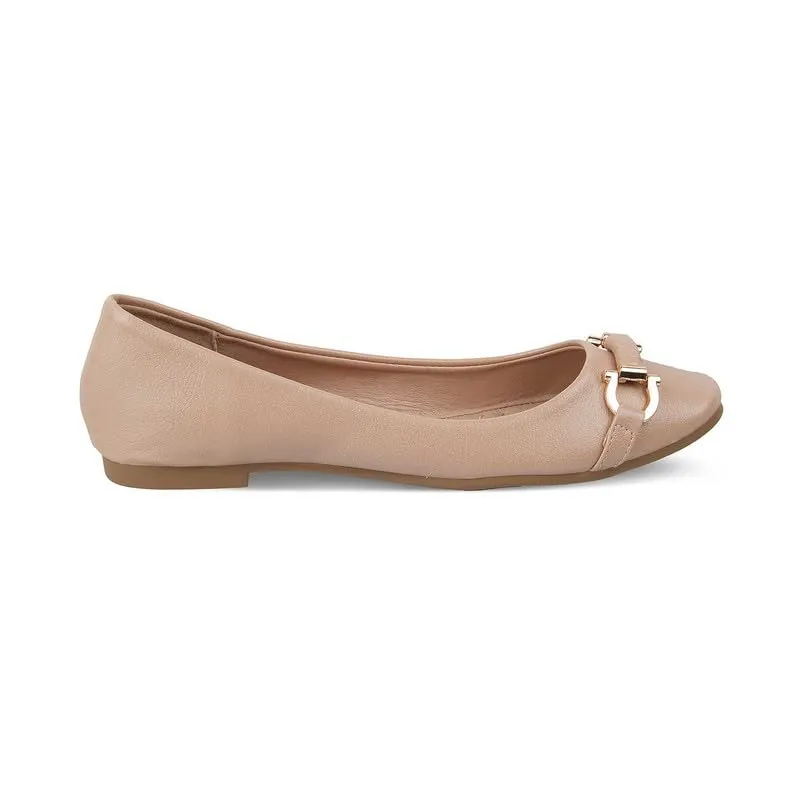 tresmode 239-NANTE Beige Women Flat Ballerina EU/40 UK/7