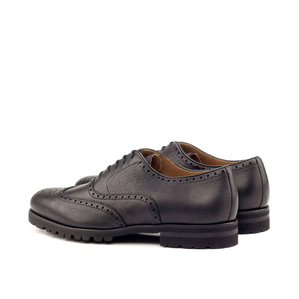 Unique Handcrafted Black Brogue Classic Oxford by Le Ruux