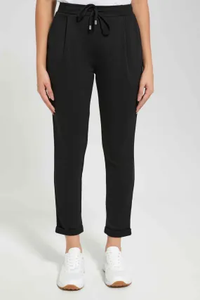 Women Black Straight Fit Trouser