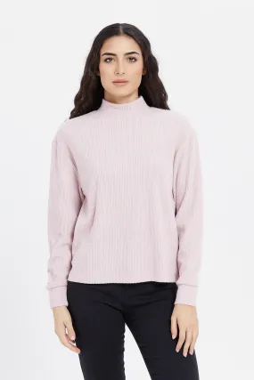 Women Pink Knitted Pullover